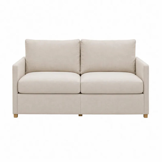 Sofa dwuosobowa bawełna beżowa 150cm