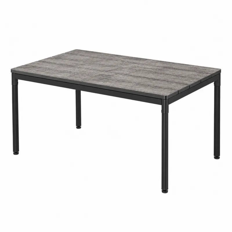 Stół ogrodowy prostokątny 150x90 cm szary kamień stal