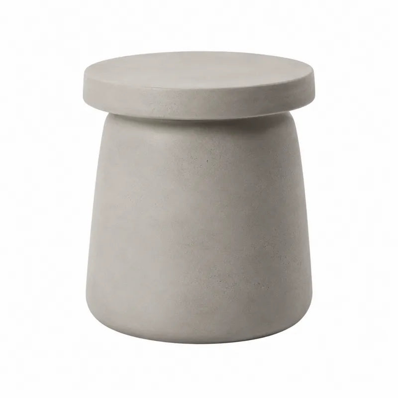 Okrągły stolik betonowy szary 40 cm x 45 cm